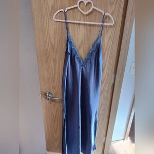 I.N.C Elegant Blue Lace Trim Nightgown